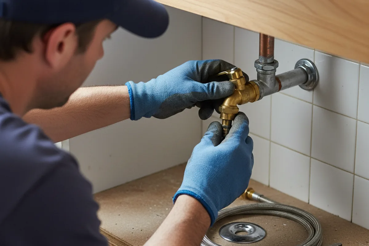 Shutoff valve and fitting work during Emergency Plumbing in Pine Lake